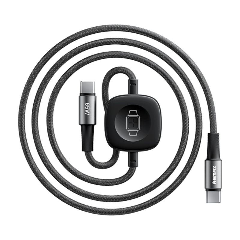 Câble C-C - Lightning 65W Velocity en Alliage d'Aluminium Tressé REMAX C31(C-C) - 1.2M - Noir — REMAX · Smarty Paris 18e